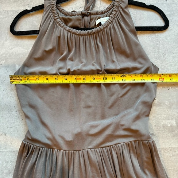 Boden Tie Neck Sleeveless Midi Dress, Size 6, Brown Taupe - Picture 7 of 9